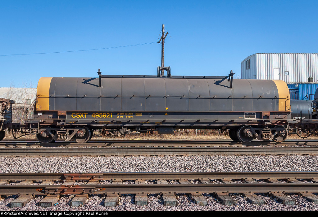 CSXT 495921, Thrall Steel Coil Car on UPRR